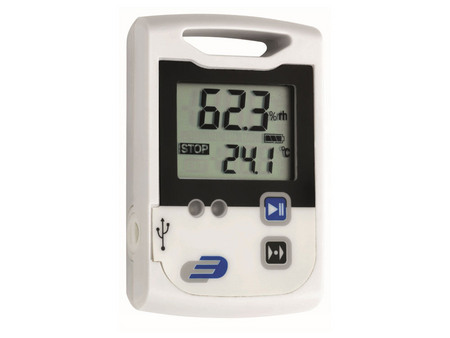 Datenlogger für Temperatur und Feuchte. Dieses präzise Messgerät ist ohne aufwändige Installation einsetzbar.