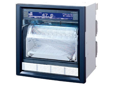 Schreiber, ausgerüstet mit Datenlogger und Multieingängen für eine Vielzahl von Anwendungen. Mit Schnittstellen für USB und Speicherkarte. 